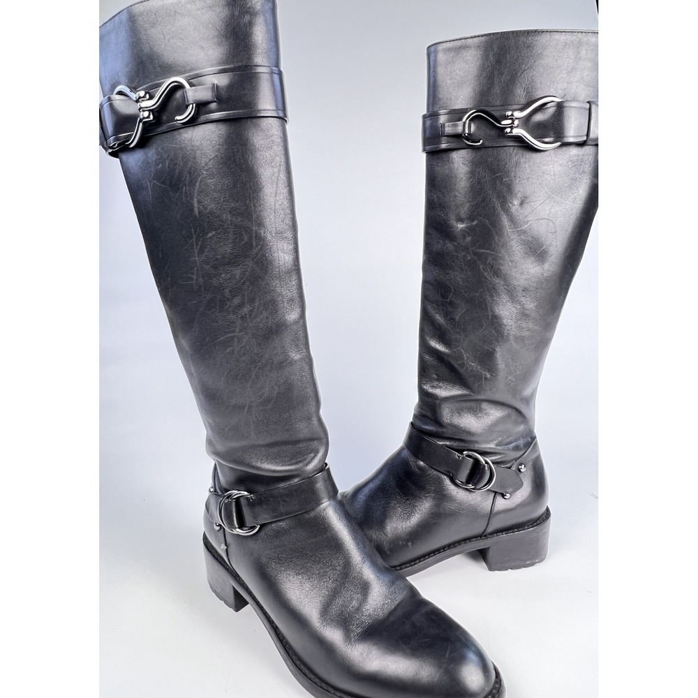 Cole Haan NikeAir Women’s 6B Black Leather Tall Riding Boots Equestrian Brazil